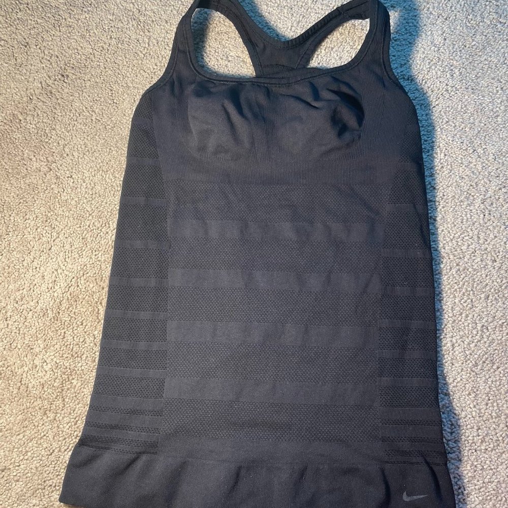 Large Black Nike DRI-FIT Tank with Built-in Bra
